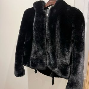 Sandro faux fur jacket (worn once) size small